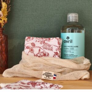 kit eau icellaire avril et lingettes avec sac en coton